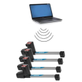 3D wheel aligner with integrated handheld tread depth scanner